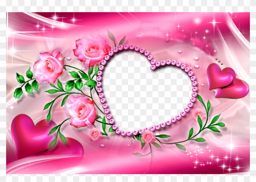 Diamond Love Frame Png - Love Photo Frame Png #1286815