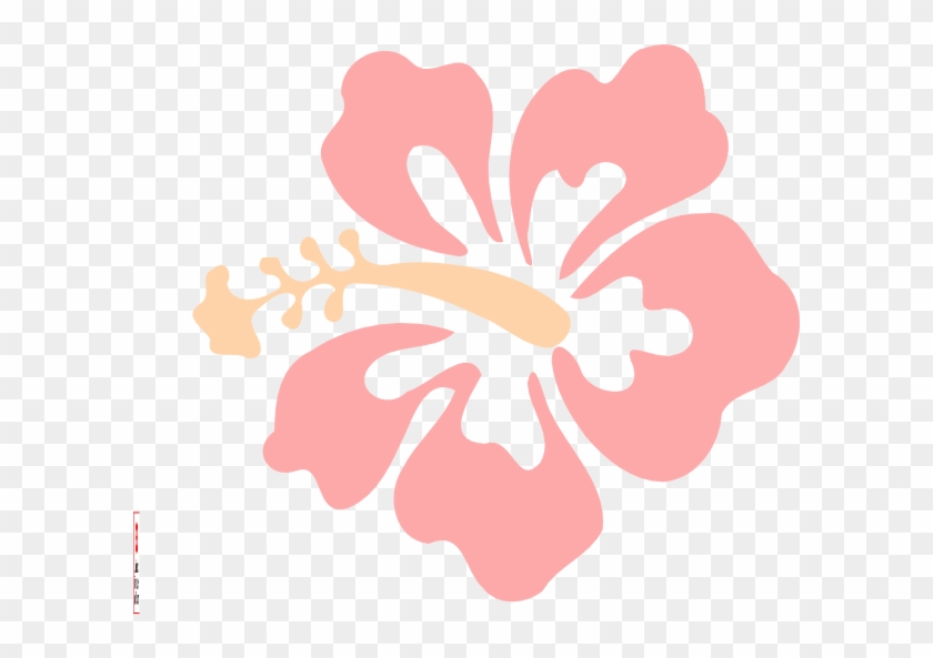 Pink Hibiscus Clip Art At Clker - Hawaiian Flower Clip Art #1286843