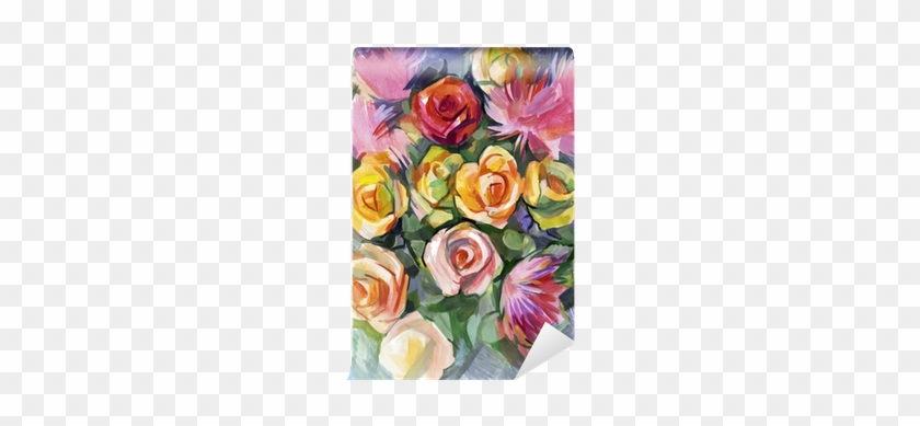 Still Life A Bouquet Of Flowers - Kharlamova Lv 'bouquet Of Flowers' Canvas Gallery Wrap, #1286850