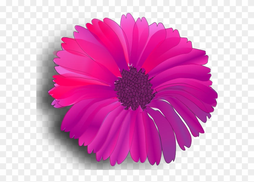 Free Vector Pink Flower Clip Art - Pink Flower Clip Art #1286877