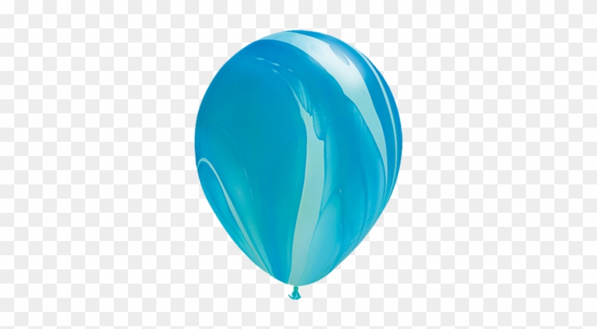 11" Blue Tie-dye Balloon - Blue Rainbow #1287040