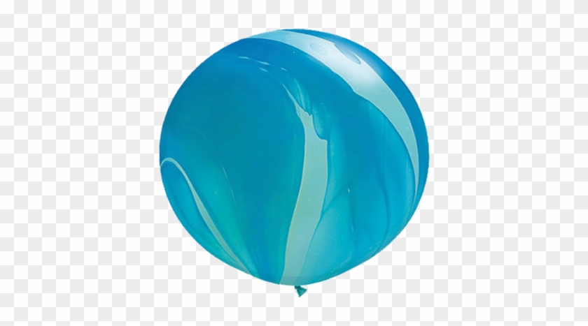 30" Blue Tie-dye Latex Balloon - 90cm Superagate Blue Balloons - 2pk #1287041