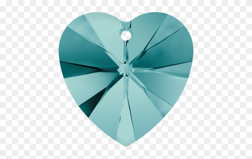 Swarovski Pendants Heart - Swarovski 6228 Heart Pendant, 10mm - Blue Zircon #1287052
