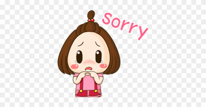 Cute Little Girl Sticker Messages Sticker-5 - Sorry Cute Sticker #1287179