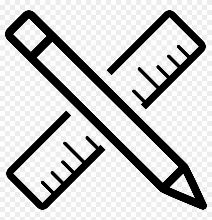 Ruler And Pencil Comments - Pencil And Scale Icon #1287221