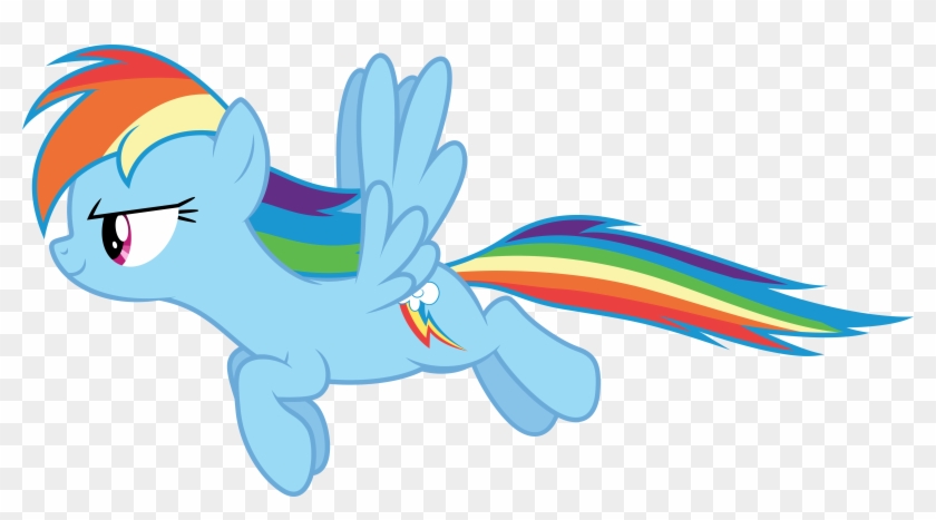 Vector - Draw Rainbow Dash Flying #1287249