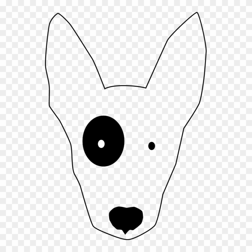 Cartoon Dog Head - Bull Terrier Cartoon Head #1287261