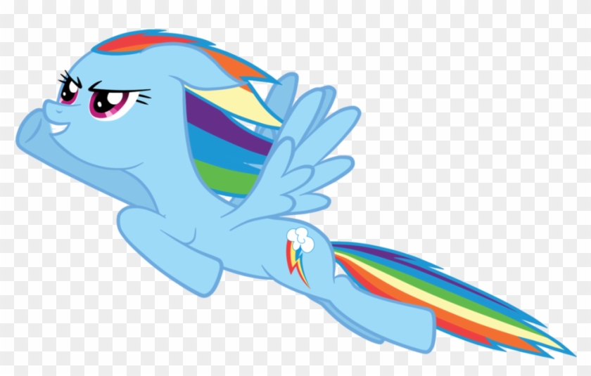 Rainbow Dash Flying High By Darkblade412 - Rainbow Dash Flying Up #1287264