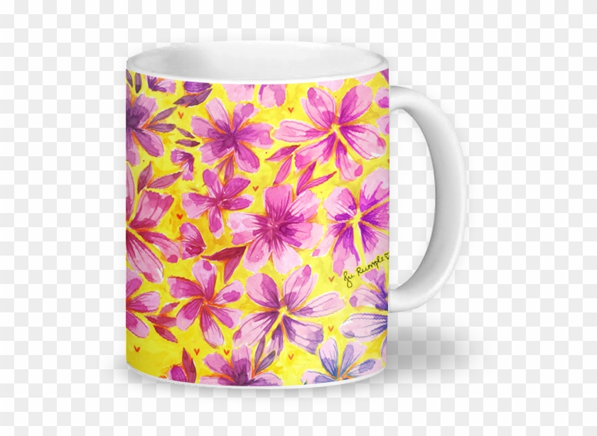 Caneca Flores De Outono De Juliana Rumplena - Watercolor Painting #1287305