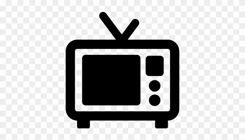Television With Antenna Vector - Iconos De Television #1287522