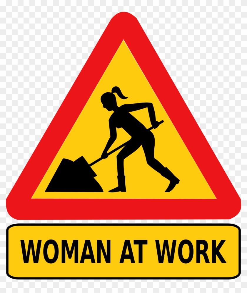 Big Image - Woman At Work Sign #1287611