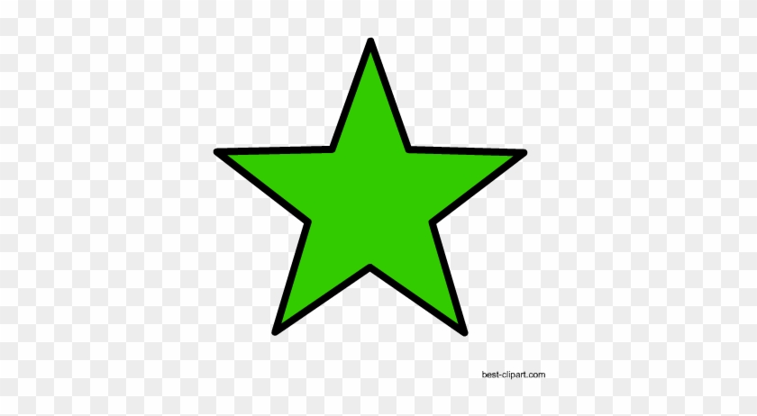 Green Star Free Png Clipart Image - Star #1287755
