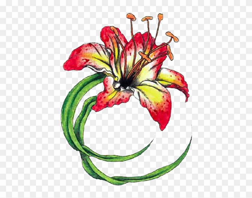 Tropical Flower Tattoos - Flower Tattoo Png Transparent #1287764