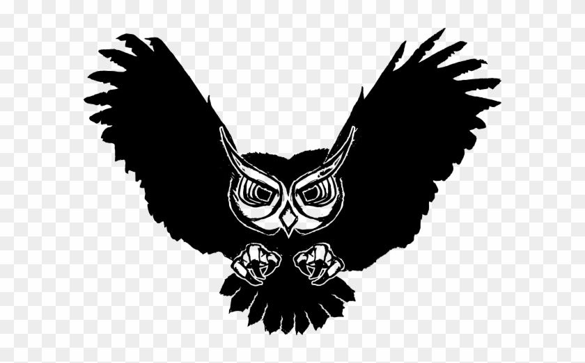 Owl Vinyl Wall Art Sticker, Black, Size Medium #1287814