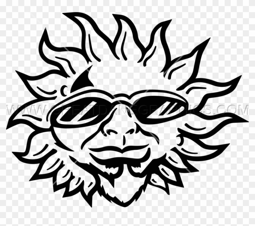 Cool Sun Production Ready Artwork For T Shirt Printing - Cool Sun Production Ready Artwork For T Shirt Printing #1287879