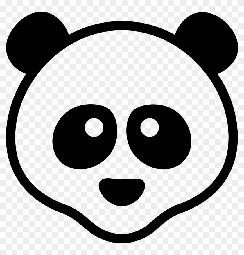 A Bear Shaped Head With Round Ears Near The Top Of - Giant Panda #1287980