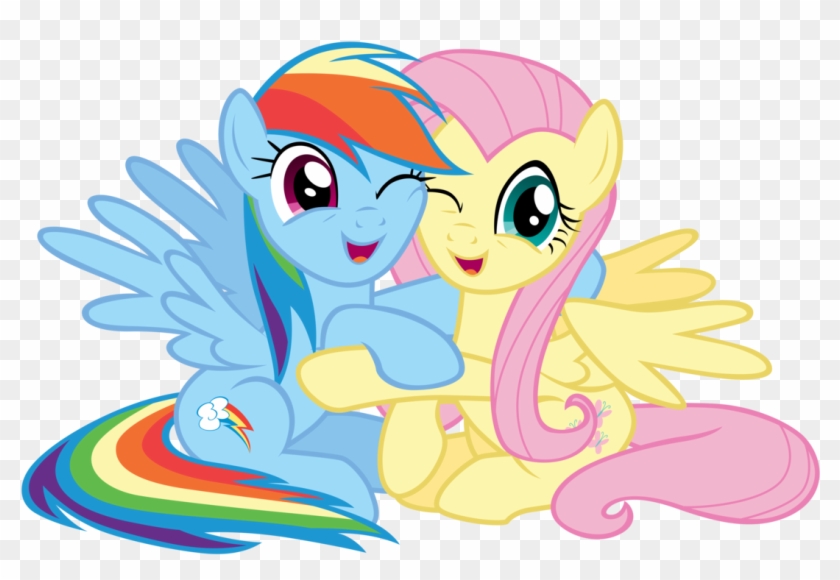 Rainbow Dash And Fluttershy Hugging By Tardifice - Rainbow Dash And Fluttershy #1288015
