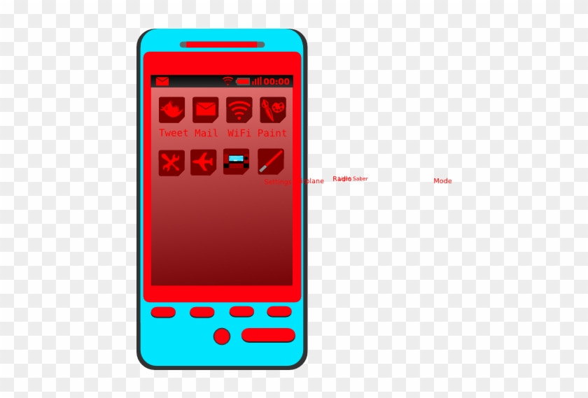 Android Phone Blue And Red Clipart - Android #1288072