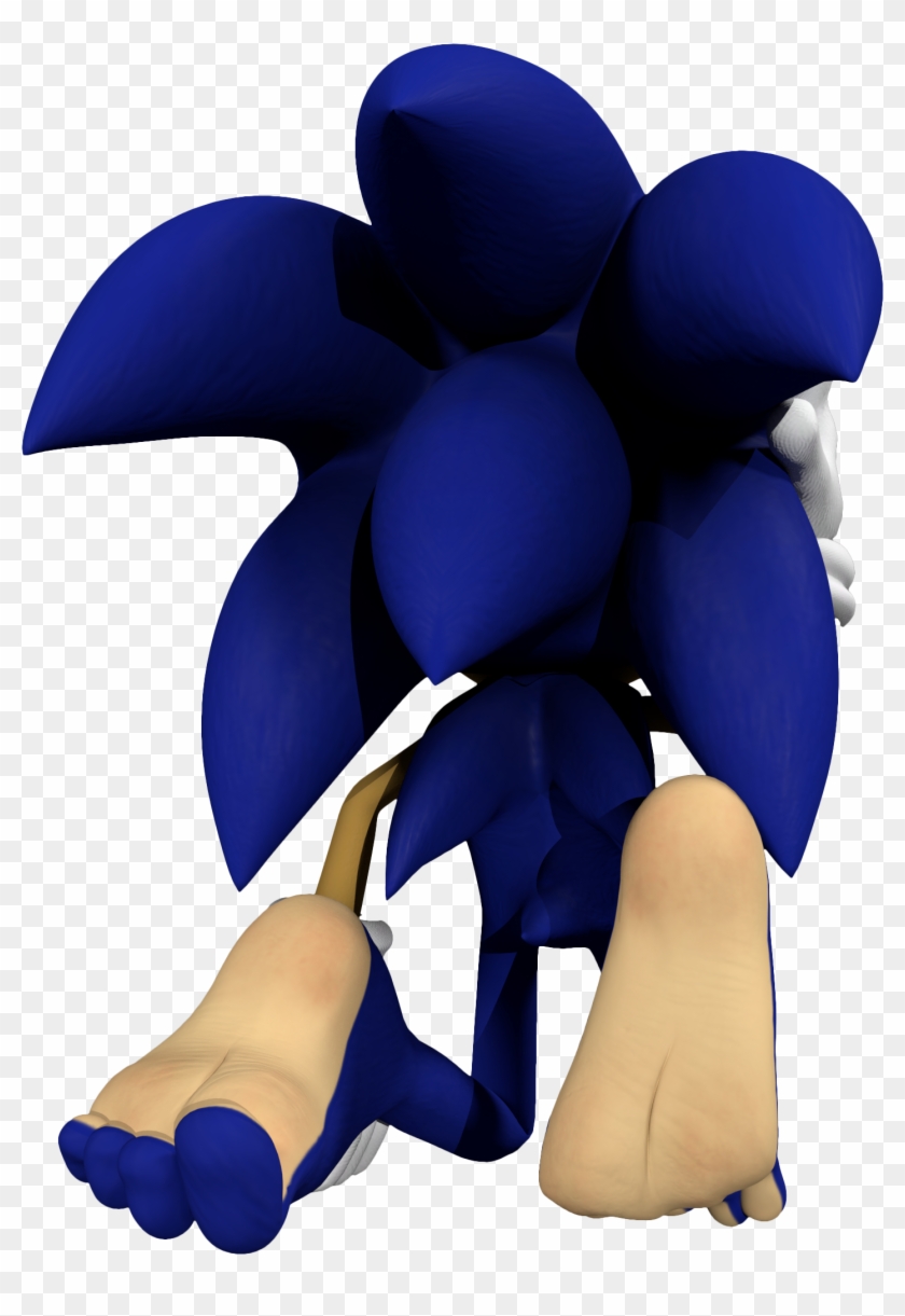 [3d] Sonic's Backside Sole View By Feetymcfoot - Sonic Feet 3d #1288136