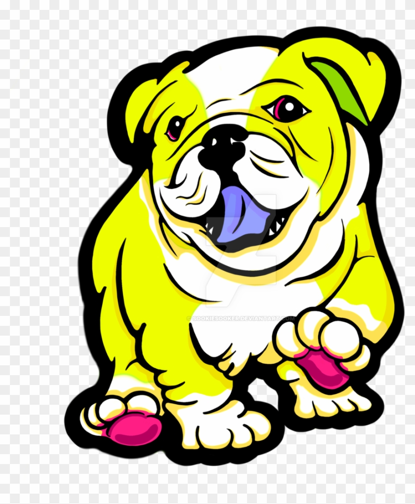 Happy Bull Dog Puppy Yellow And White By Sookiesooker - Pug #1288200