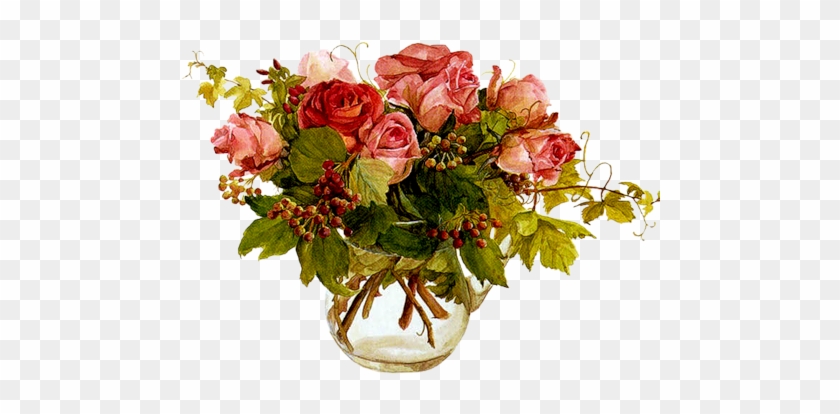 Roses In Vase - Ruszające Się Obrazki Kwiaty #1288277