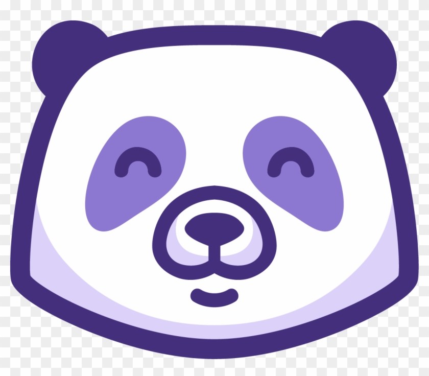 Giant Panda Bear Purple Panda Digital Logo - Purple Panda Logo #1288395