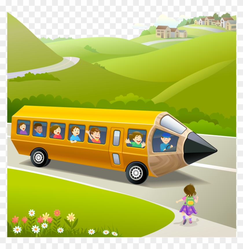 School Bus Drawing Pencil - Color This And Color That - Fun Coloring Book For Kids #1288466
