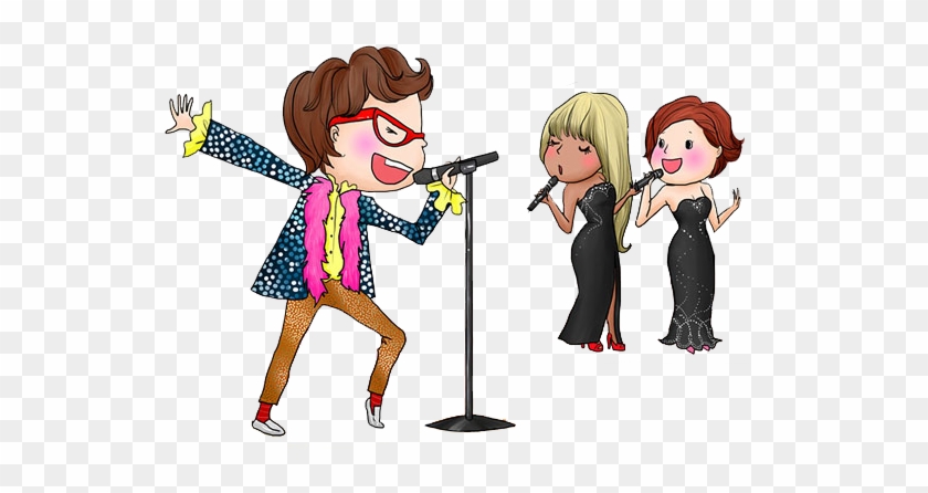 Cartoon Singing Illustration - Cartoon #1288504