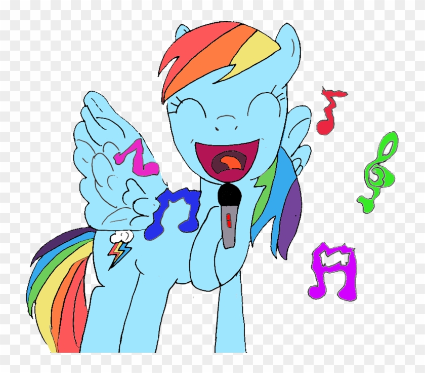 Rainbow Dash Loves Singing By Hellobobbyman - Drawing #1288518