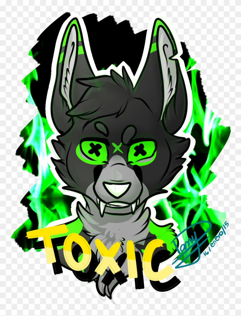 Toxic Badge By Praquina - Cartoon #1288567