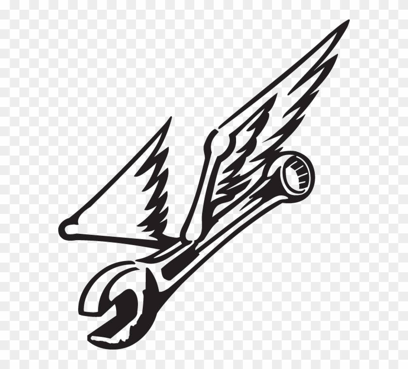Wrench With Wings Logo #1288674