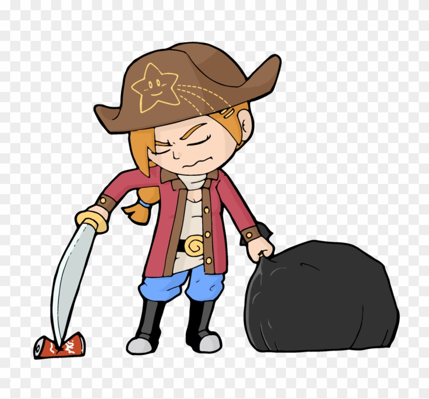 Seilah Barbossa On Cleanup Duty - Cartoon #1288792