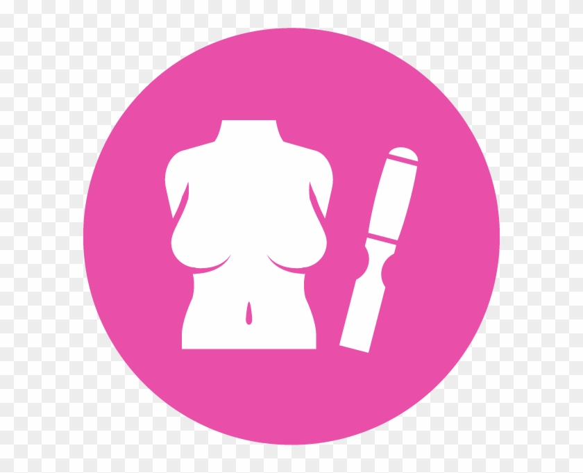 A Pink Circular Image Of A Woman's Breasts And A Chisel - Girl Scouts Financial Literacy #1288862