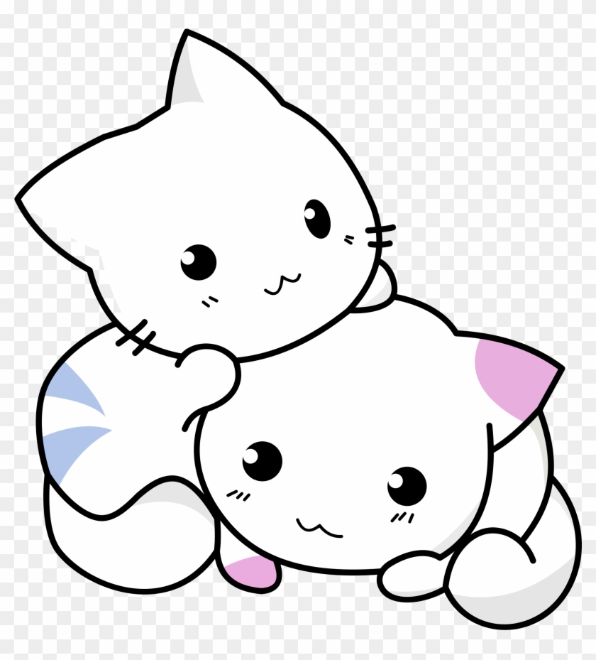 Cute Kittens Playing - Cute Cats Coloring Pages #1289225