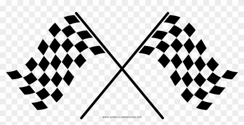 Formula 1 Coloring Page - Race Flag #1289248
