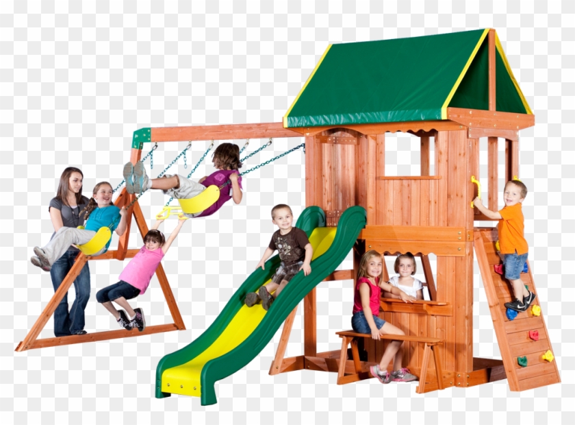 Somerset 1200 - Backyard Discovery 65012 Somerset Wood Swing Set #1289691