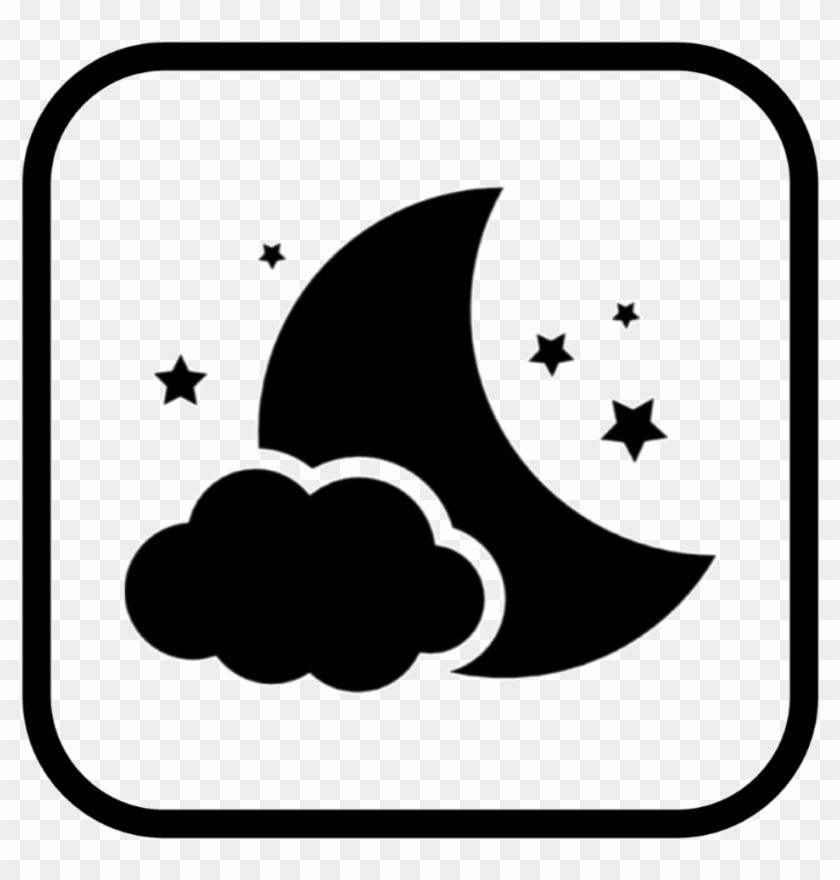 Sleep Monitor - Moon And Stars Clipart Black And White #1289734