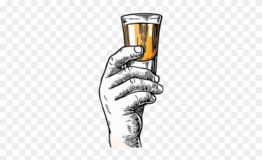 Hand Holding A Shot Of Liquor - Hand Holding Beer Png #1289961
