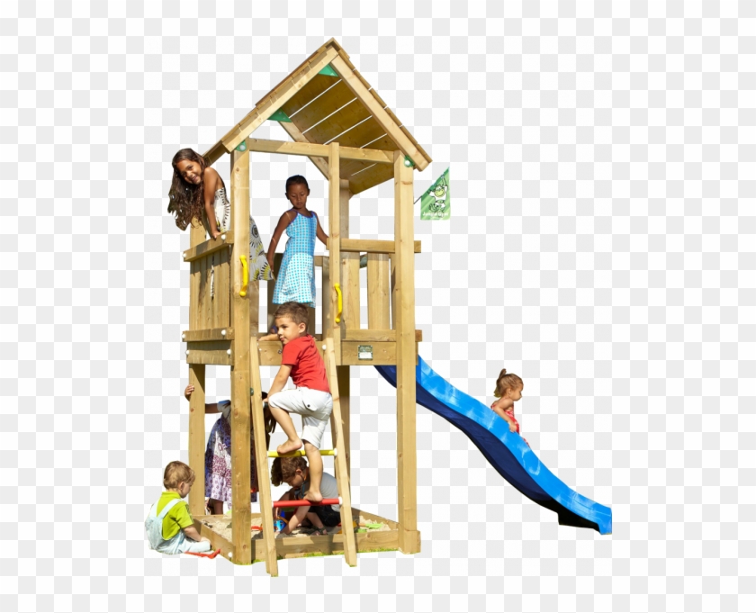 Jungle Gym Speeltoren Club Met Houtpakket En Glijbaan - Jungle Gym Spielturm Club Gelb Dh124 #1290018