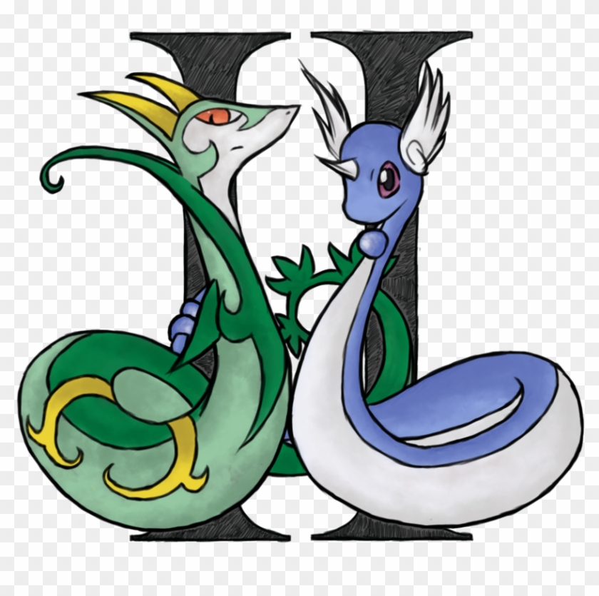 Serperior And Dragonair By Xi Hypocrisy Ix - Pokemon Serperior And Dragonair #1290080