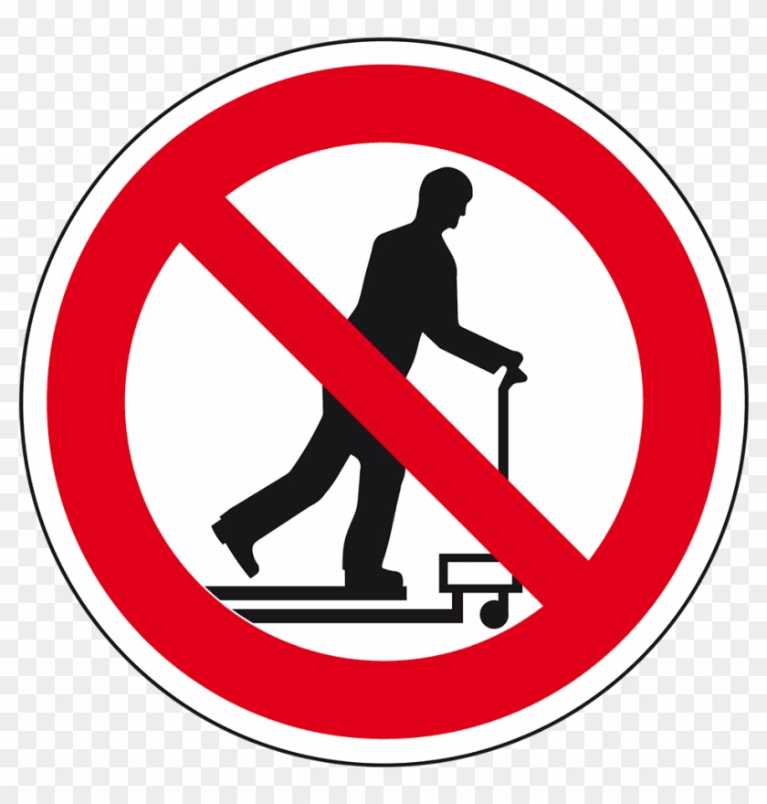 Pallet Jack No Symbol Warehouse Forbud Sign - Electric Pallet Jack Safety #1290120