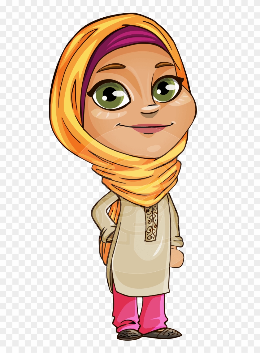 Nasira The Caring Arabic Girl - Islamic Kids Png #1290186