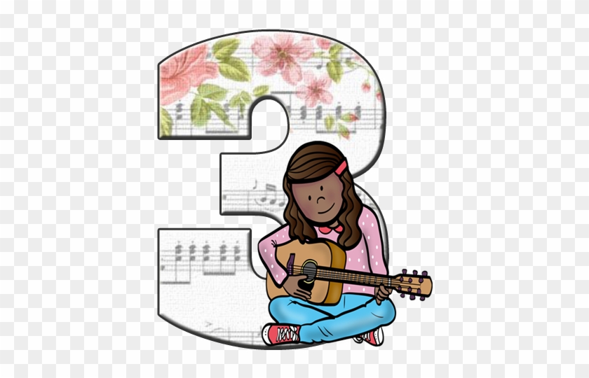 Teen Kids Playing Guitar Clip Art Features 6 Items - Cartoon #1290274