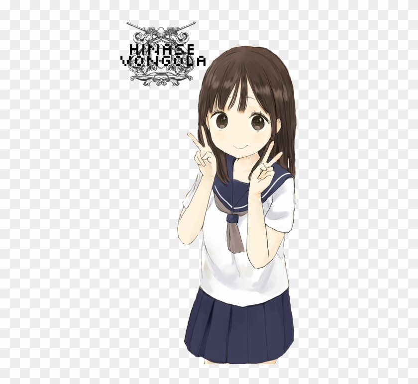 Anime Girl Render By Hinase-vongola - Smiling Anime Girl Transparent #1290286