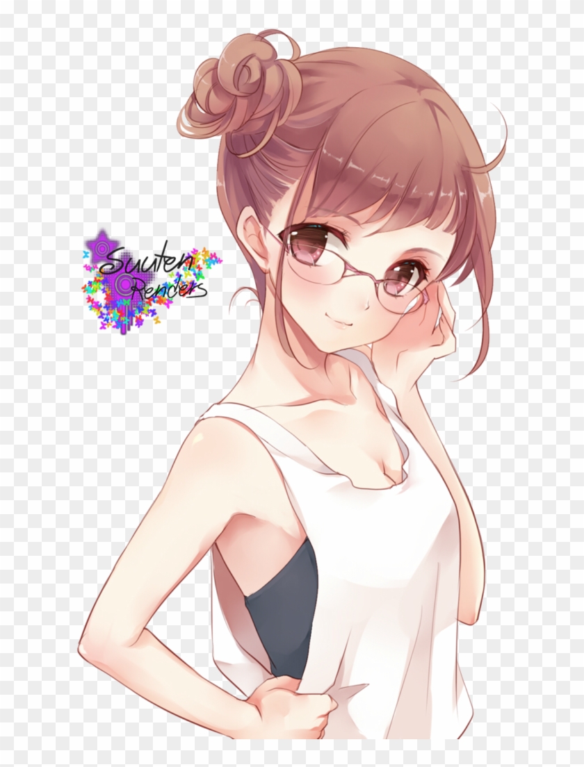 Anime Drawing Manga Nerd - Anime Girl With Glasses - Free Transparent PNG  Clipart Images Download