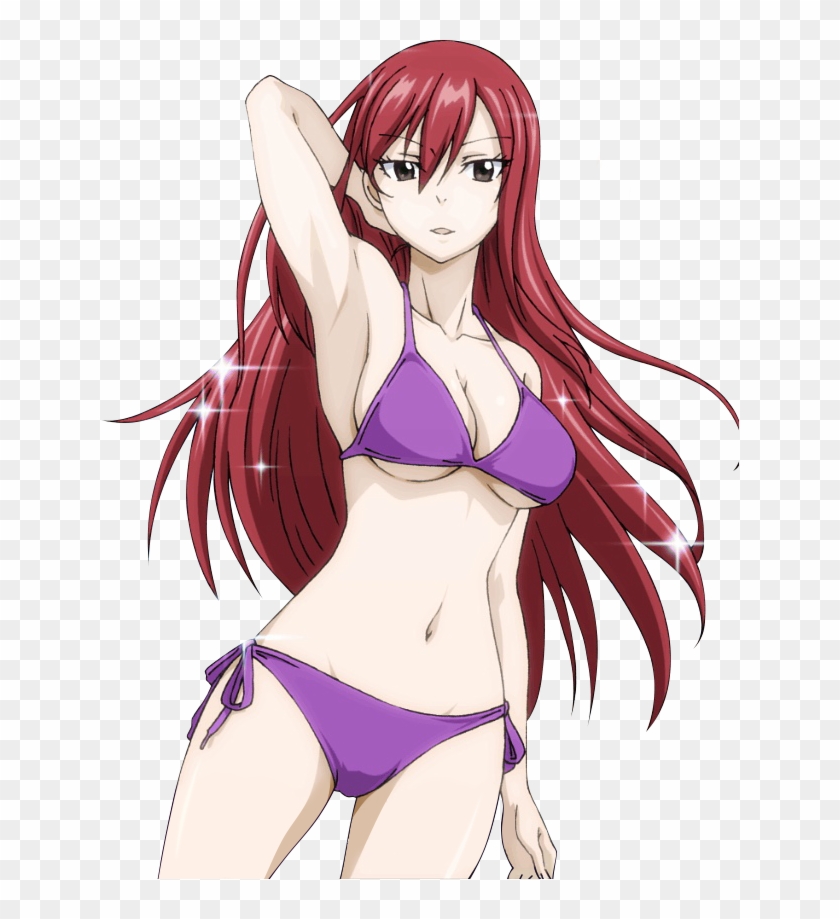 Erza Is Shining In Her Purple Bikini Fairy Tail - Purple Bikini Anime #1290517