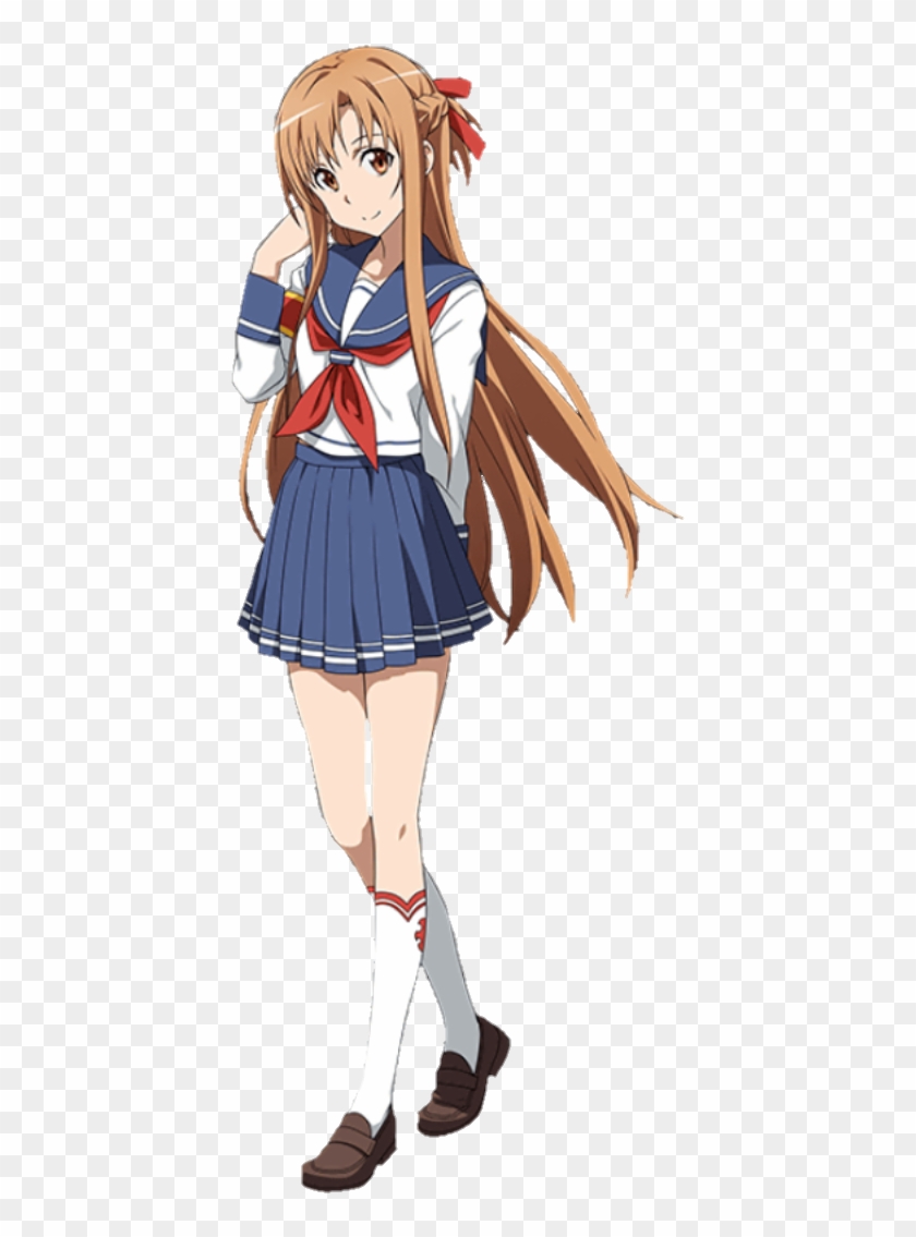 Anime manga schoolgirl in sailor suit blue skirt Vector Image