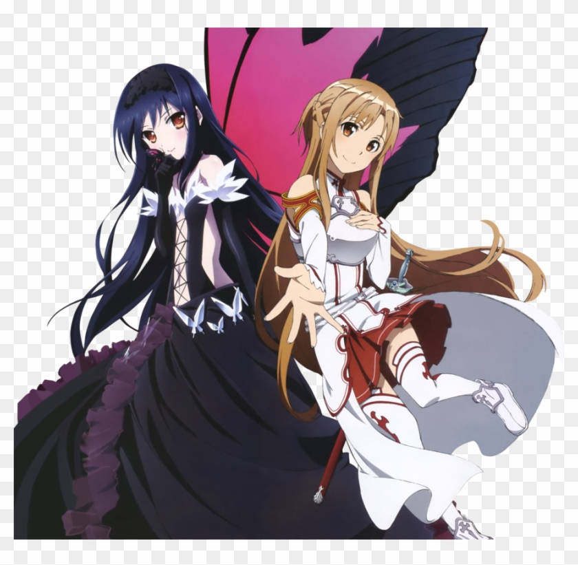 Kuroyukihime And (sao)asuna Render By Joanah009 On - Sword Art Online Kuroyukihime #1290645