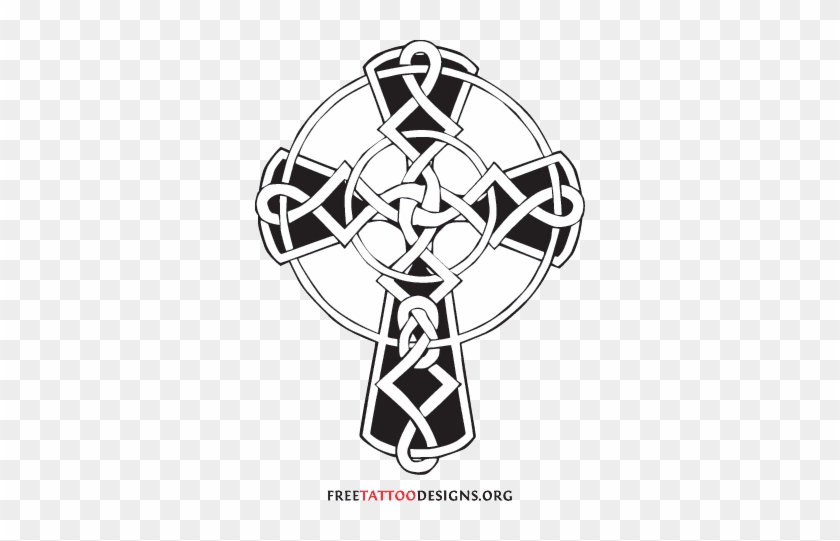 Celtic Cross Tattoo Celtic Cross Tattoo - Кельтский Крест Вектор #1290815