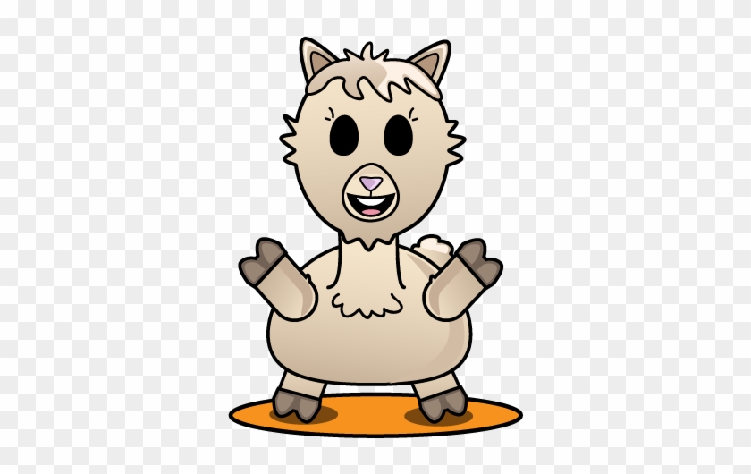 Alpaca Happy Facebook Sticker - Cartoon #1290953